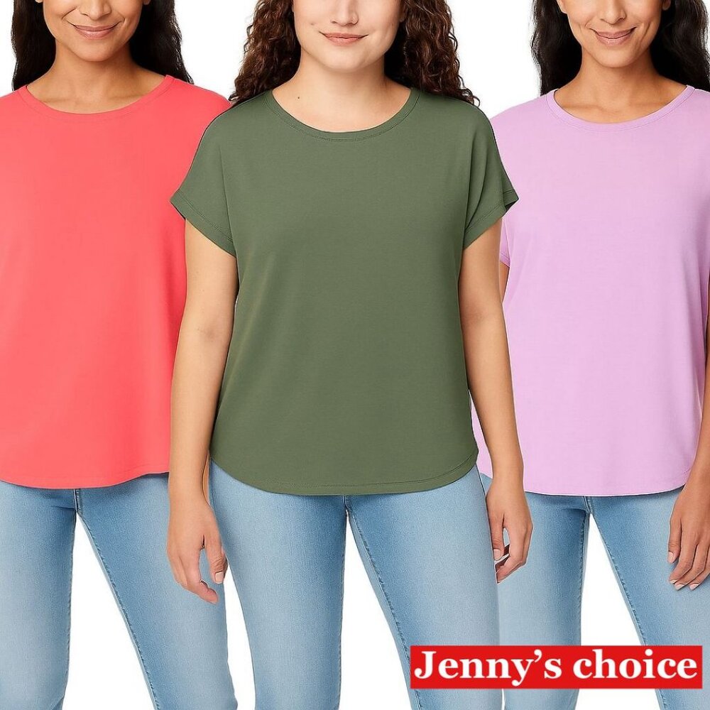 Buffalo David Bitton Ladies' Short Sleeve Super Soft French Terry Top